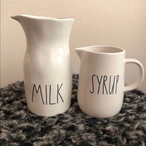 Rae Dunn Milk Carafe & Syrup Pitcher